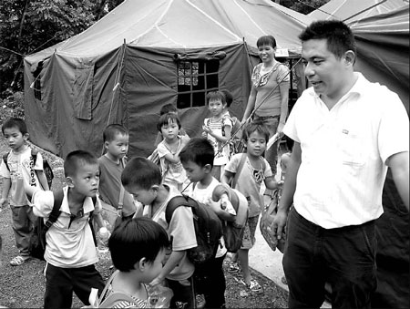 Back to school for washed-out students