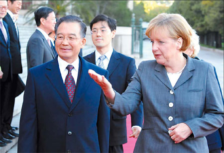 Chancellor gets warm reception
