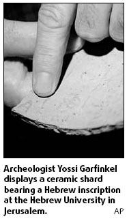Archaeologists find oldest Hebrew writing
