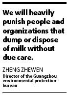 Milk must be disposed of 'properly'