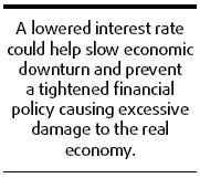 Interest rate cut to shore up investment