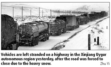 Siberian cold front hits roads, airport
