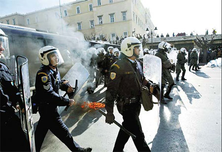 Violence flares for sixth day