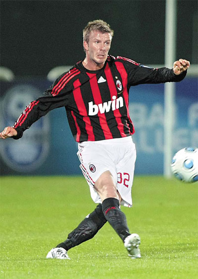 Becks back in action for Milan