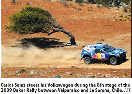 Sainz keeps VW on track for Dakar cleansweep with win No 4