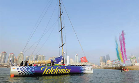 Ecstatic victory for Telefonica Blue