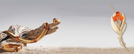 Luxurious amber jewelry