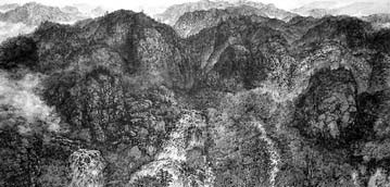 Lines and curves form landscapes