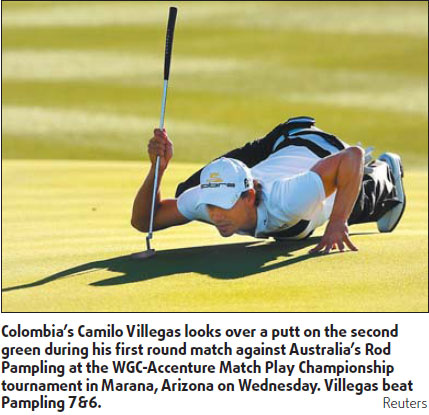 Harrington, Garcia exit after returning Woods wins