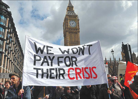 Fury on streets over 'greedy bankers'