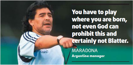 Maradona less ambitious at altitude
