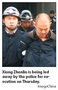 Killer of 8 weeps to execution