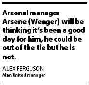 Ferguson content with narrow 1-0 lead