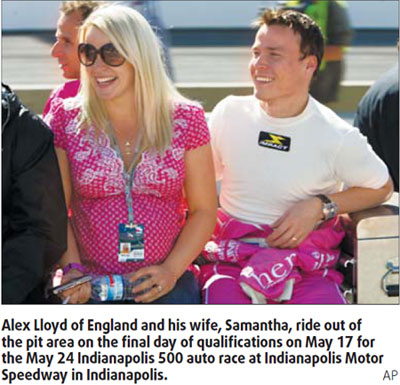 Lloyd hopes baby can wait till after Indy 500