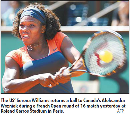 Merciless Serena books last-eight Kuznetsova clash