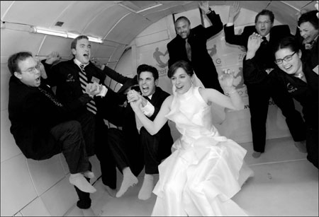 NY couple float into zero gravity nuptials