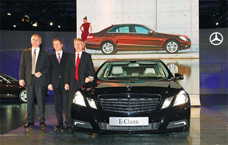 E-Class sedan hits road