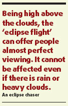 Getting best view from above clouds