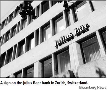 Julius Baer hurt most by dipping markets