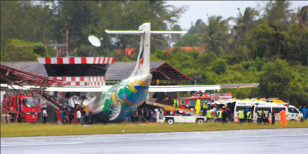 Plane hits control tower at Thai airport, pilot dead