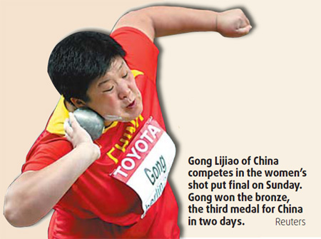 Chinese athletes exceeding expectations at Worlds