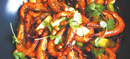 Mix of seafood and chili