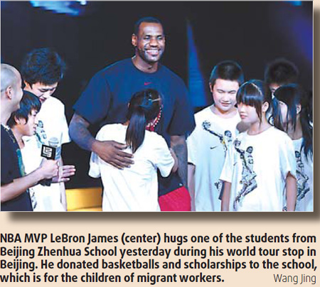 'King James' rebounds into Beijing
