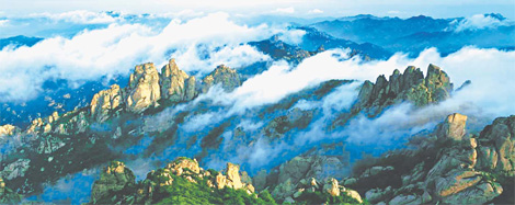 Earth, sea and sky merge at Laoshan Mountain