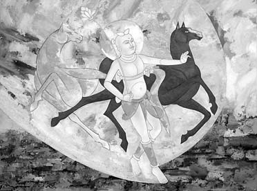 Inspired by Buddhist frescos