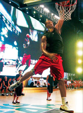 James scores big in Shanghai