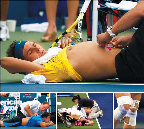 Returning Nadal talks himself out of injury