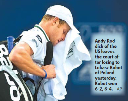 Roddick sent packing by Polish qualifier