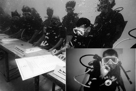 Ministers go scuba diving