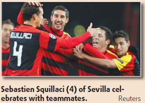 Sevilla crush Stuttgart 3-1 to extend group lead