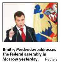 Russia needs modernization, says Medvedev in key speech