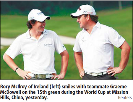 McDowell hails 'phenomenon' McIlroy as Ireland take early lead