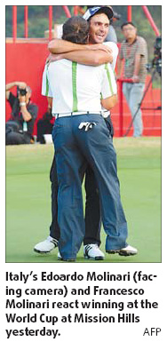 Super Molinari brothers win for Italy