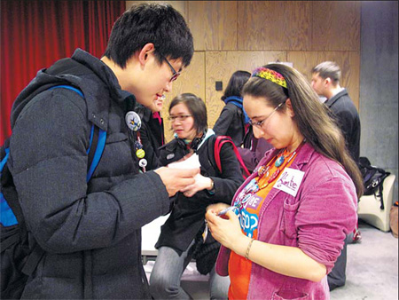 Advocates pin their dreams on lapel-size slogans