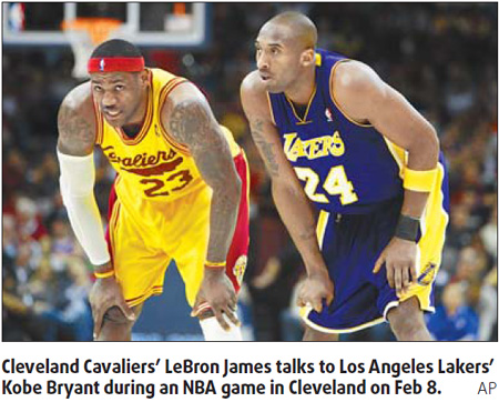 Kobe, LeBron lead All-Star balloting