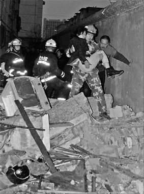 Major gas blast injures four