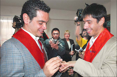 Gay marriage in Argentina makes history in L. A