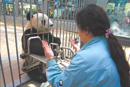 Animals trained to be good patients