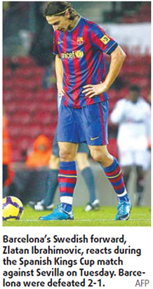 Sevilla upset Barca in Spanish Cup