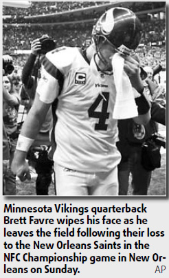 Was NFC Championship loss Brett Favre's last game?