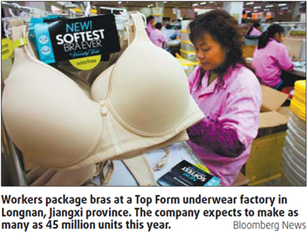 Bra manufacturer in top form with 4th factory