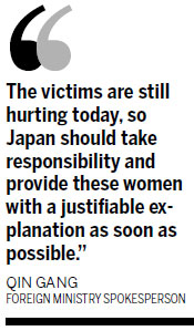China goads Japan for quick action on sex slaves