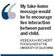 Babies learn best through real, not video, world