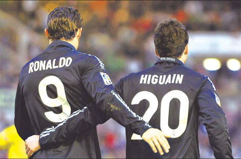 Ronaldo, Higuain strike again to put Real on top
