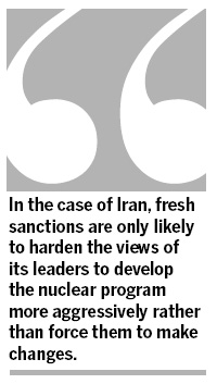 Pursuing tougher, meaningless sanctions