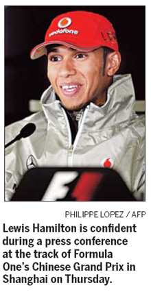Hamilton ready to take down German in chilly Shanghai